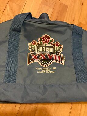 Super Bowl XXVII 1993 27 Rose Bowl Pasadena California bag Dallas Cowboys NFL